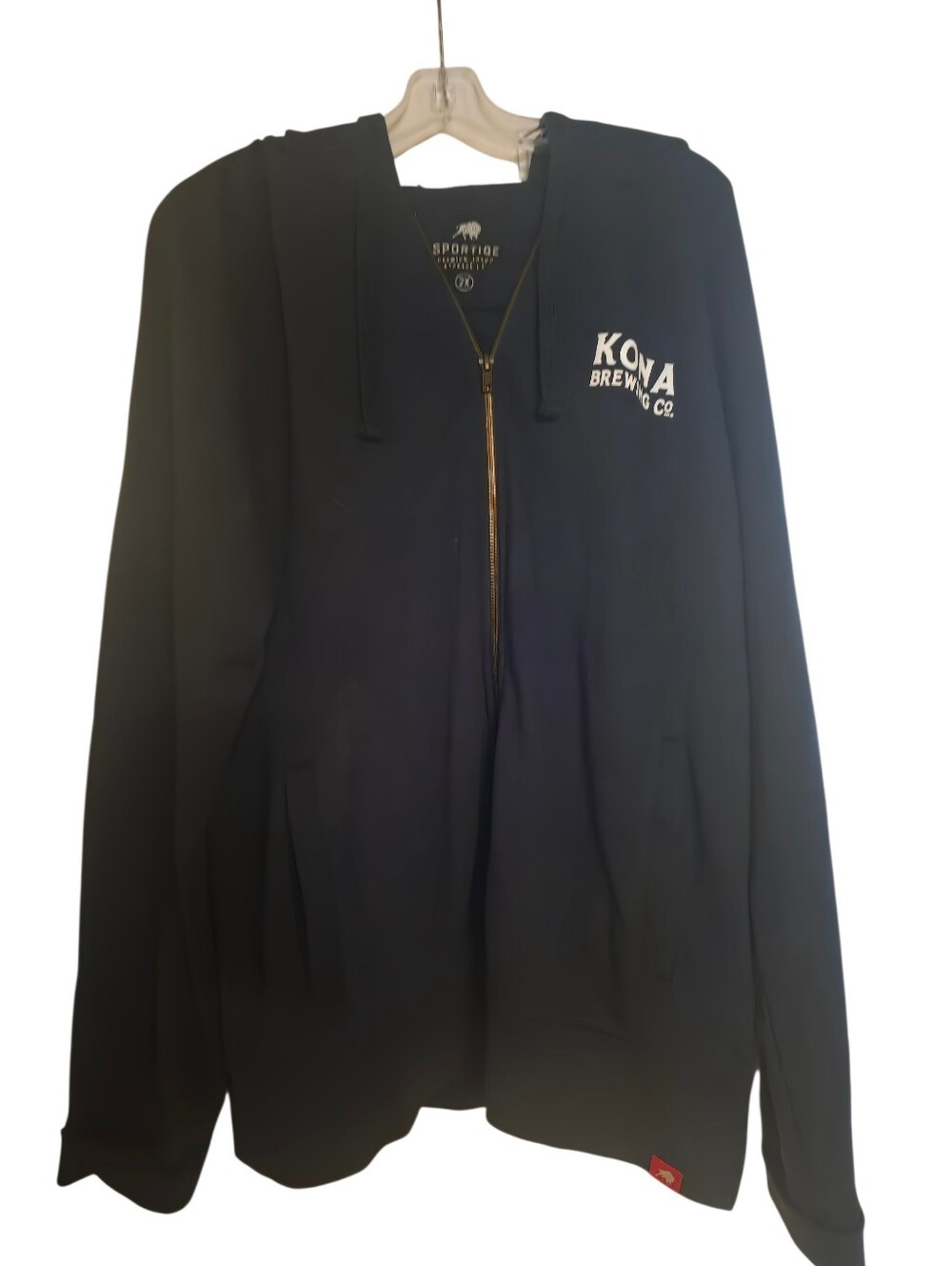 Kona Brewing Full Zip Hoodie Navy 2XL Like New.